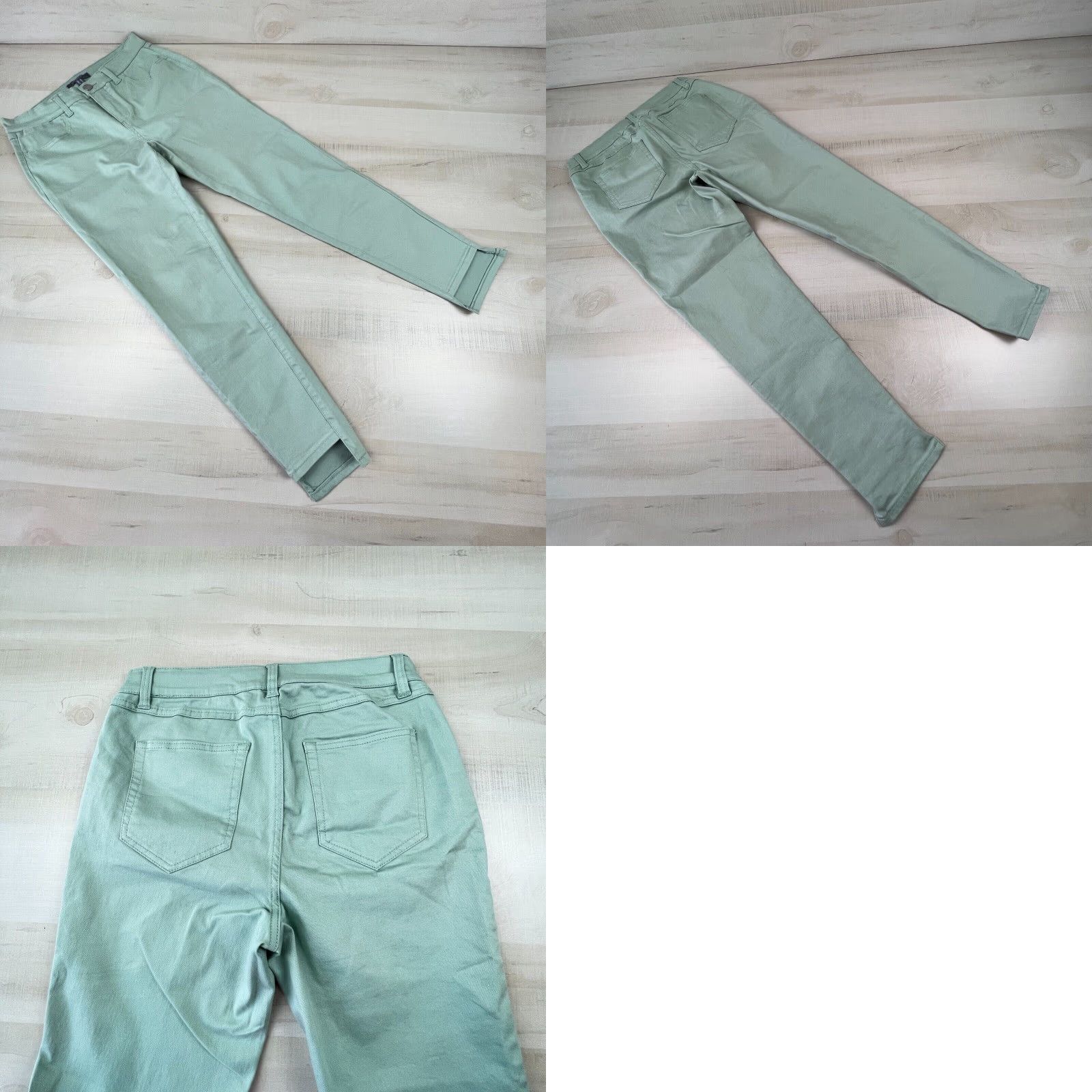 Vintage Lisa Rinna Womens Green Skinny Jeans 6 Mid Rise Stretch Denim Size 28" / US 6 / IT 42 - 8 Thumbnail
