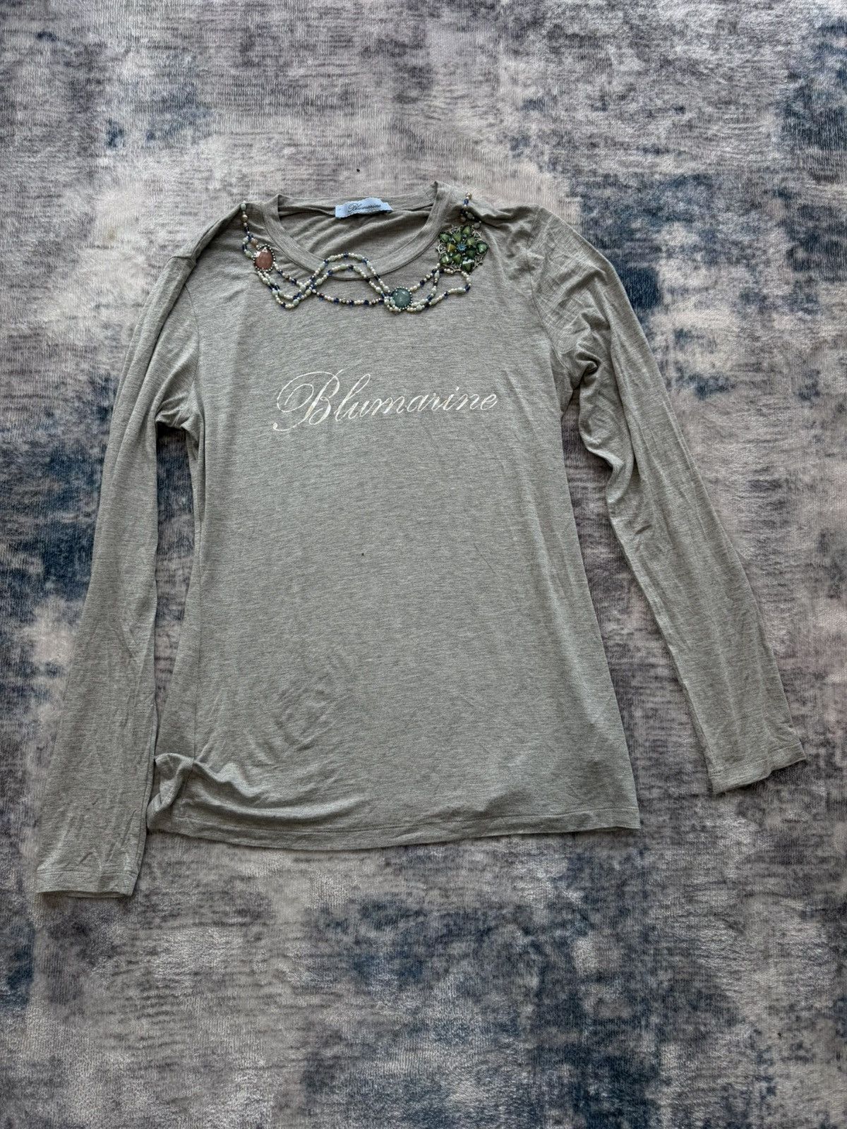 Blumarine Pearls Long-Sleeve