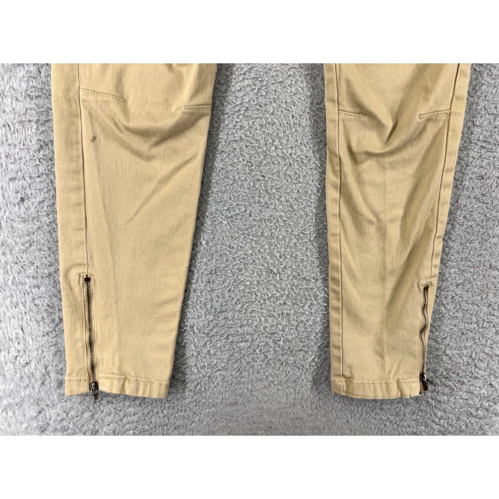 Vintage BONGO Womens Pants Cargo Twill Beige 26x26 Regular Inseam Ankle Zip 26 Waist Tapered Rise 7 Size 28" / US 6 / IT 42 - 5 Thumbnail