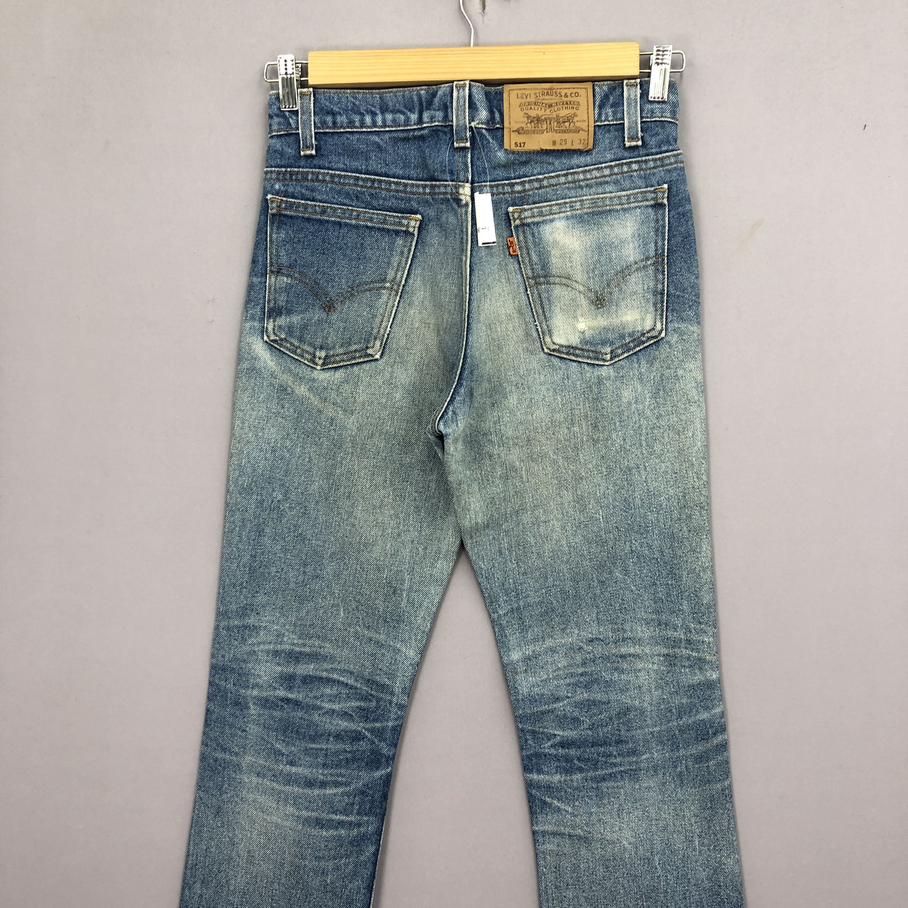 Levi's × Vintage Vintage Levis 517 Faded Jeans Levi's Flare Bell Bottom Denim Size 28" / US 6 / IT 42 - 4 Thumbnail