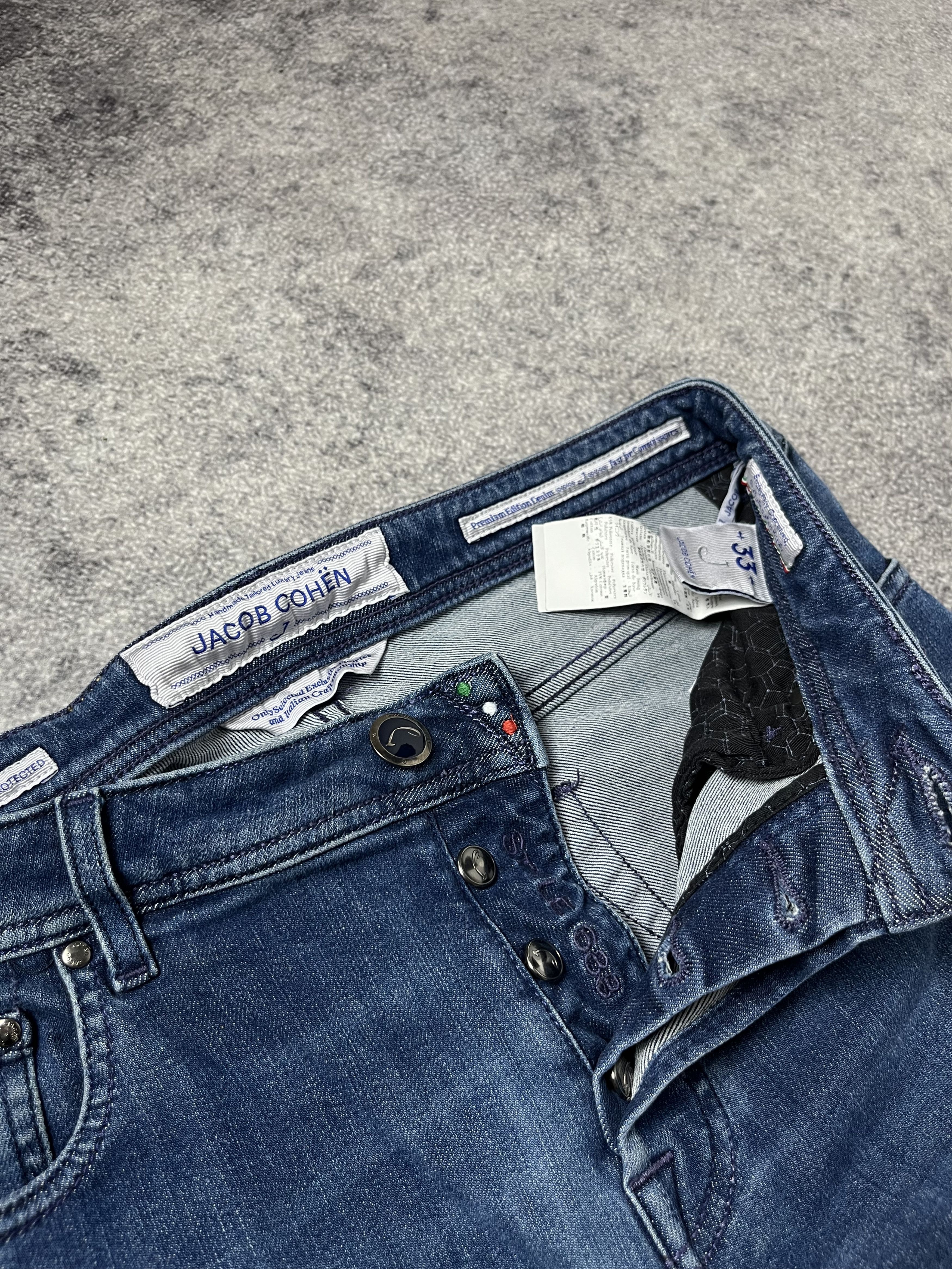 Jacob Cohen 🔥Jacob Cohen Style 688 Premium Denim Jeans Straight Fit Size US 33 - 9 Thumbnail