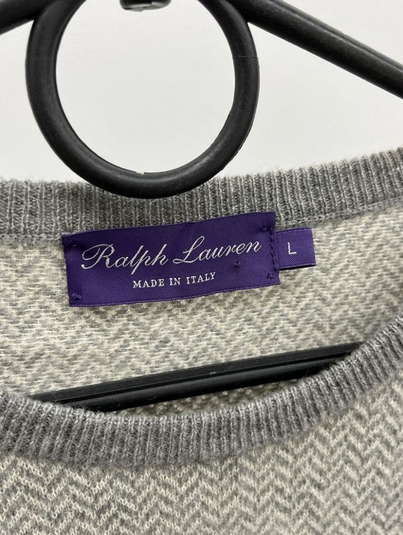 Ralph Lauren Purple Label Ralph Lauren Purple Label Cashmere Sweater With Soft Suede Size US L / EU 52-54 / 3 - 4 Thumbnail