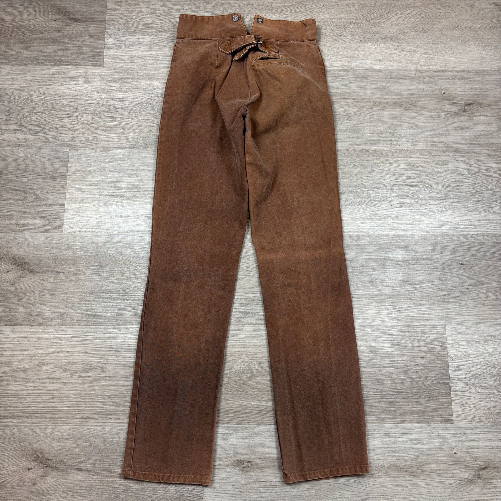 Cowboy Equipment × Vintage VTG Wahoo Maker Buckle Back Dungarees Frontier Pants 29x34 Size US 29 - 3 Thumbnail
