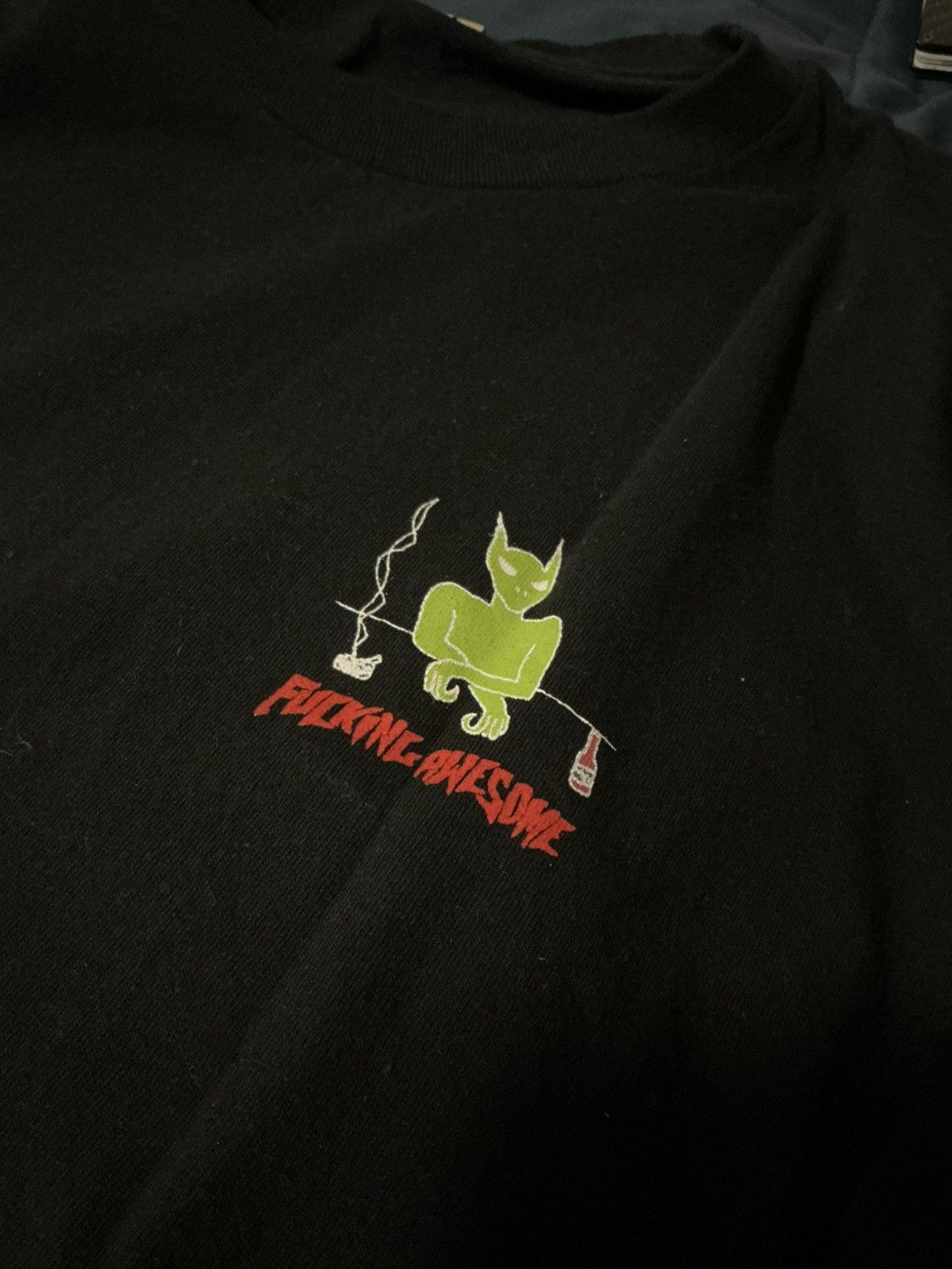 Fucking Awesome DRUNK AND SAD LONG SLEEVE TEE Size US XXL / EU 58 / 5 - 4 Thumbnail
