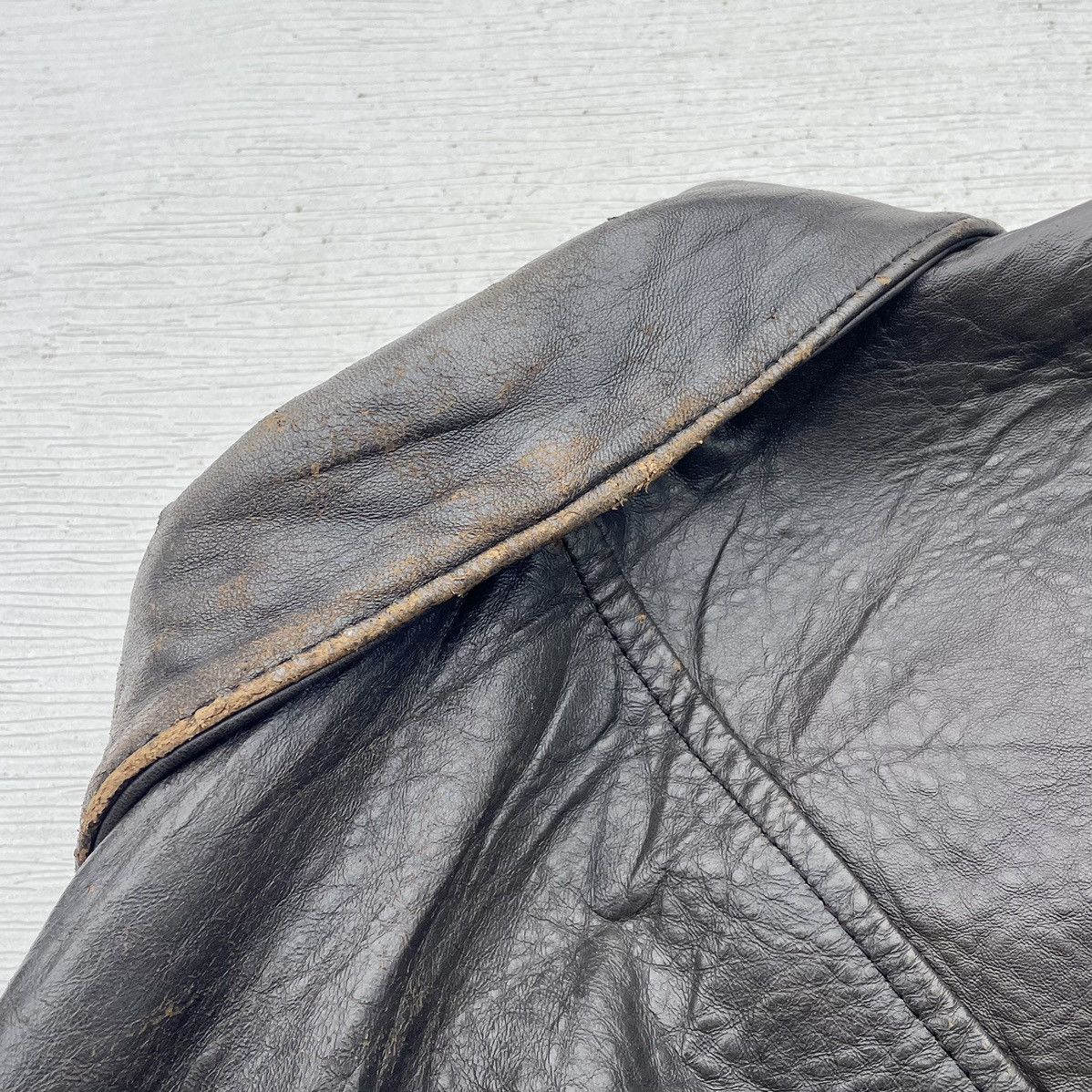 Avirex Distressed Avirex 1989 Heavy Flight Bomber Leather Jacket Size US M / EU 48-50 / 2 - 23 Thumbnail