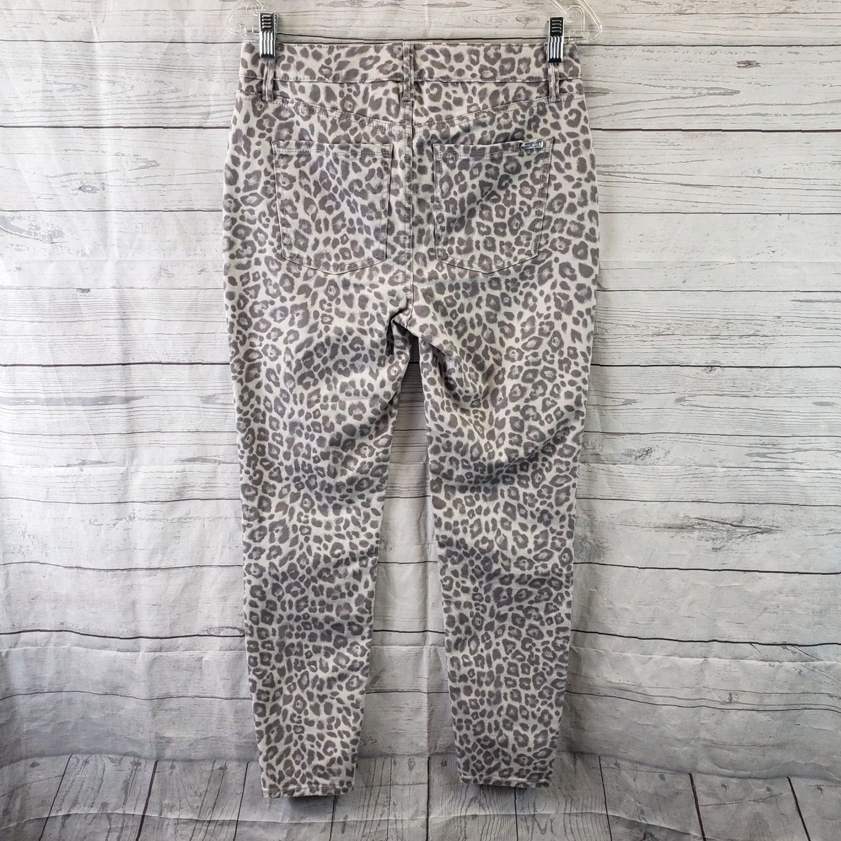 White House Black Market White House Black Market Jeans Womens Skinny Ankle Sz 4 Gray Animal Print 28in Inseam Size 27" / US 4 / IT 40 - 3 Thumbnail