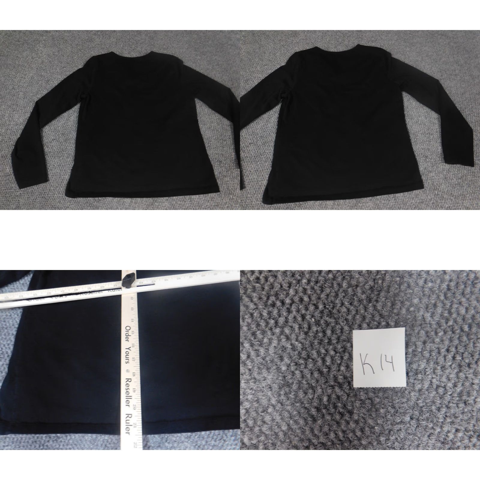 Vintage St. John's Bay Womens Blouse S Black Long Sleeve V-Neck Pullover Floral Embellishments Casual Stretch 100% Cotton Regular Button Size S / US 4 / IT 40 - 8 Thumbnail