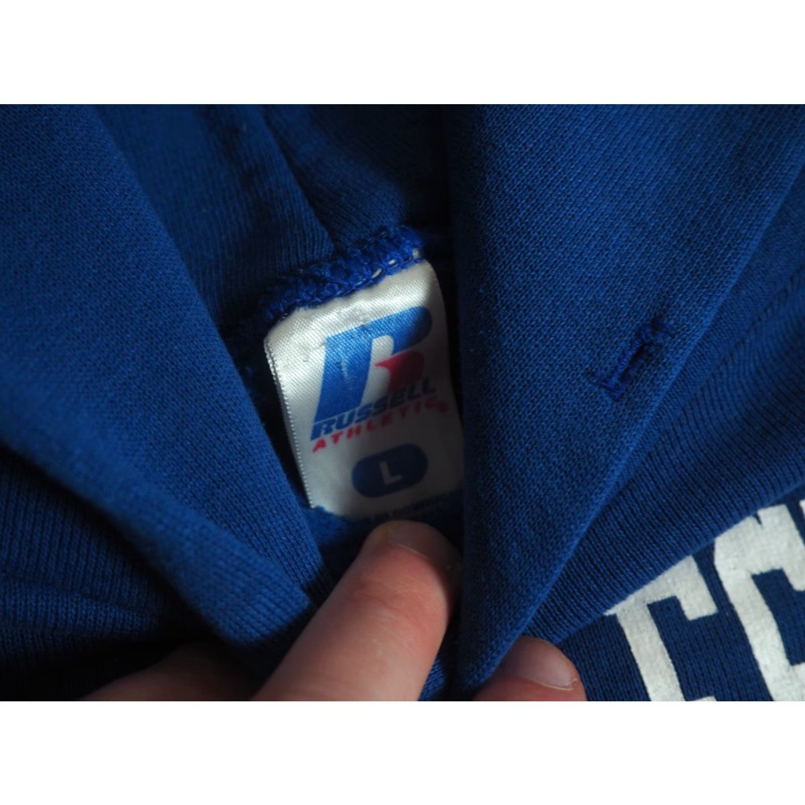 Russell Athletic VINTAGE Russell Athletic Faded Blue Cross Country Essential Hoodie Sweatshirt Mens L Size US L / EU 52-54 / 3 - 5 Thumbnail