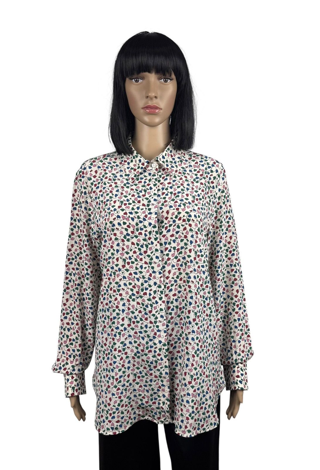 Weekend Max Mara Weekend Max Mara Silk Printed Collared Blouse Button Up Size XL / US 12-14 / IT 48-50 - 1 Thumbnail
