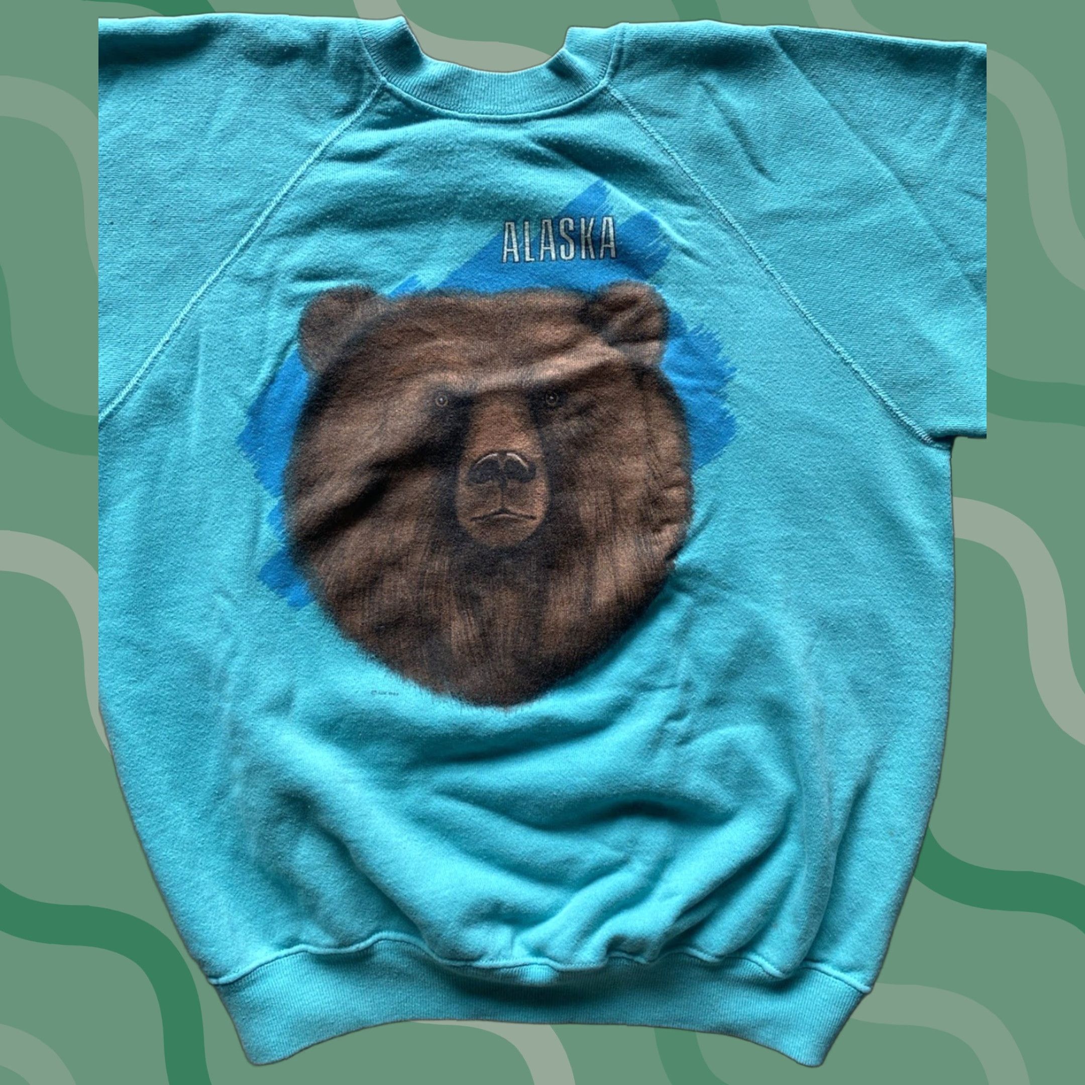 Hanes VINTAGE Hanes Alaska Bear Sweatshirt Pullover Blue Mens L USA 80s Nature Pullover Sweatshirt Mens Large Blue USA 80s Size US L / EU 52-54 / 3 - 1 Thumbnail