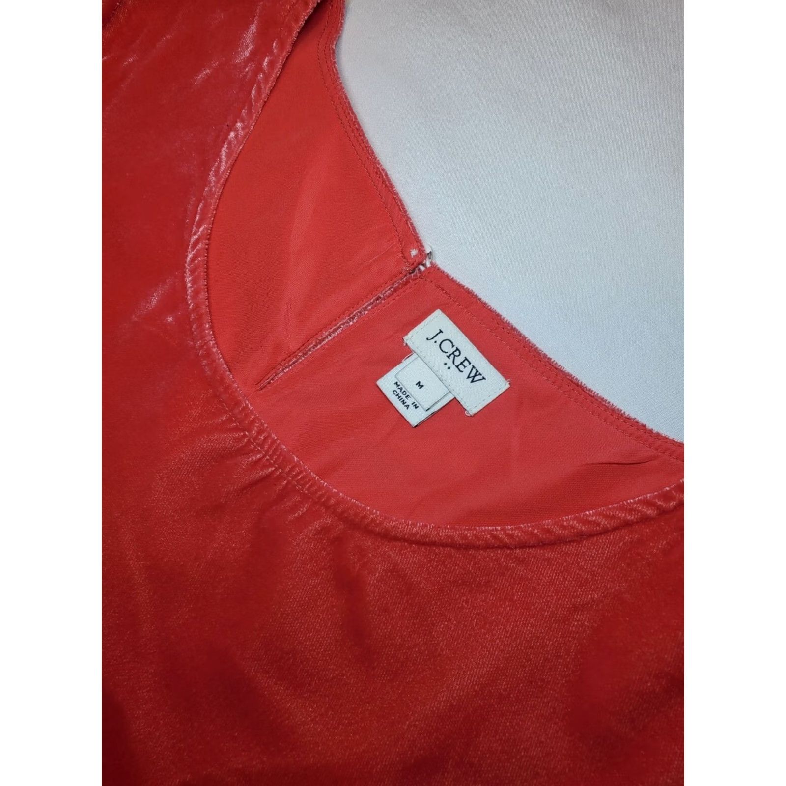 J.Crew J.CREW Womens Velvet Short Sleeve Lined Orange/Pink Boxy Button Closure M Size 32" / US 10 / IT 46 - 4 Thumbnail