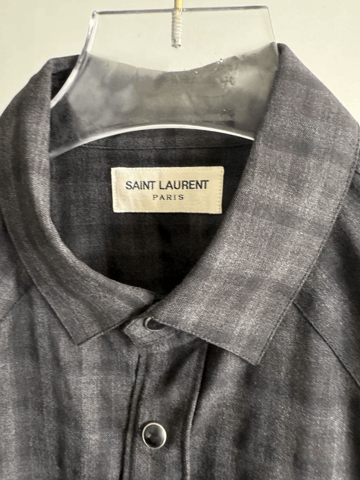 Saint Laurent Paris Sz 40 Siant Laurent PAris Hedi Plaid Shirt Size US M / EU 48-50 / 2 - 3 Thumbnail