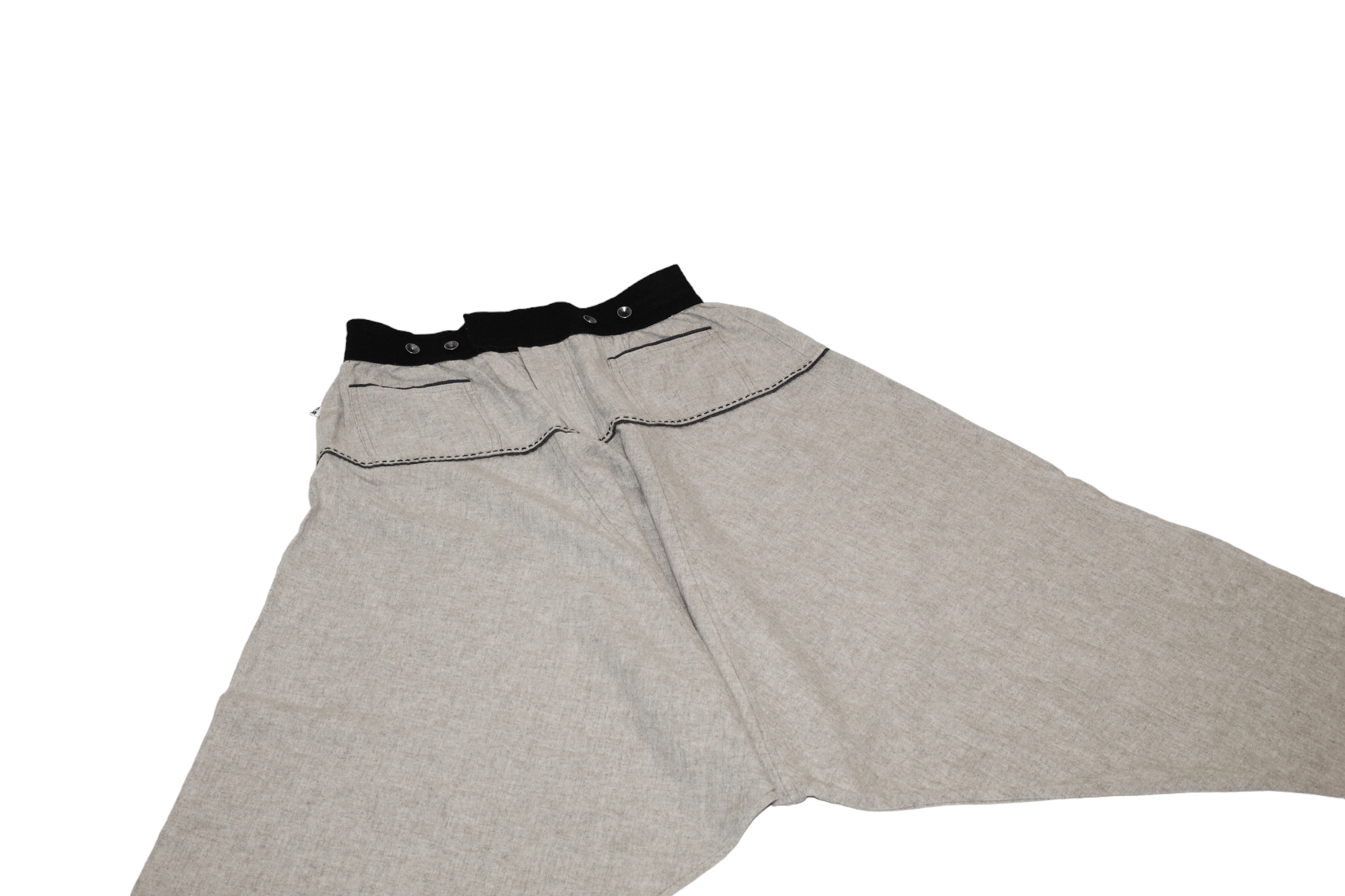 Japanese Brand Gingersnap Bali 100% Linen Elastic Waist Drop Crotch Pant Size US 32 / EU 48 - 12 Thumbnail