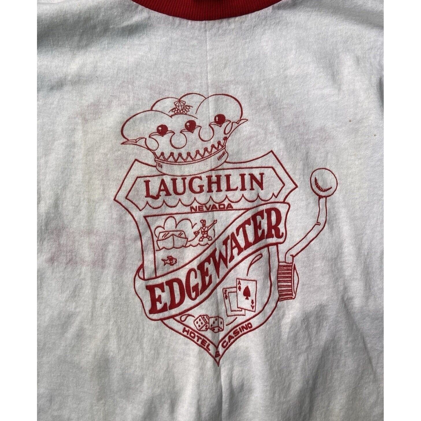 Vintage TRUE VINTAGE EDGEWATER CASINO SINGLE STITCH GRAPHIC TEE 80S Size US XL / EU 56 / 4 - 2 Thumbnail