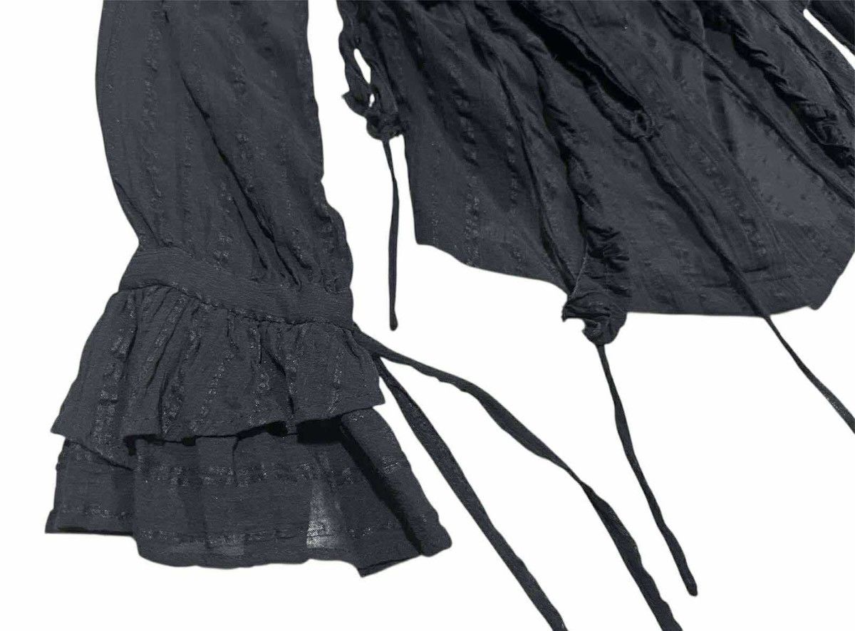 Japanese Brand 🔥Rare Goth Y2K Chiyuki Ruffled Bondage Blouse See Through Size S / US 4 / IT 40 - 4 Thumbnail