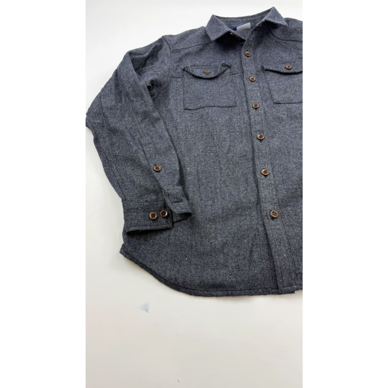 Vintage Columbia Shirt Mens Large Gray Button Down Long Sleeve Flecked Pocket Casual Size US L / EU 52-54 / 3 - 2 Thumbnail