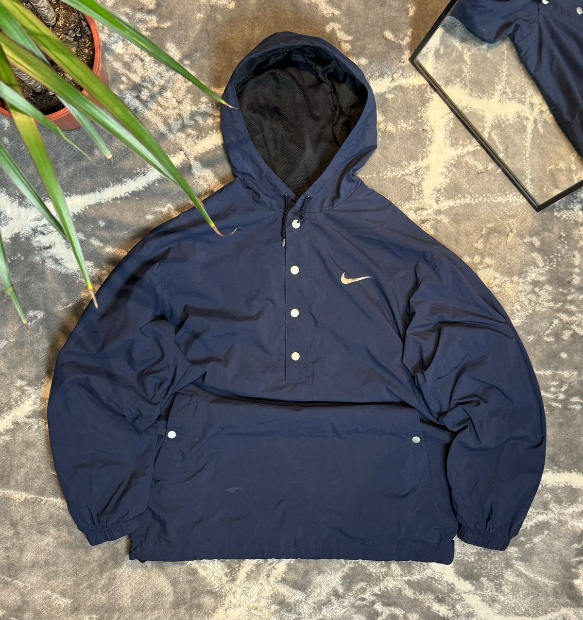 90s Nike Vintage Nylon Anorak Jacket Mini Swoosh