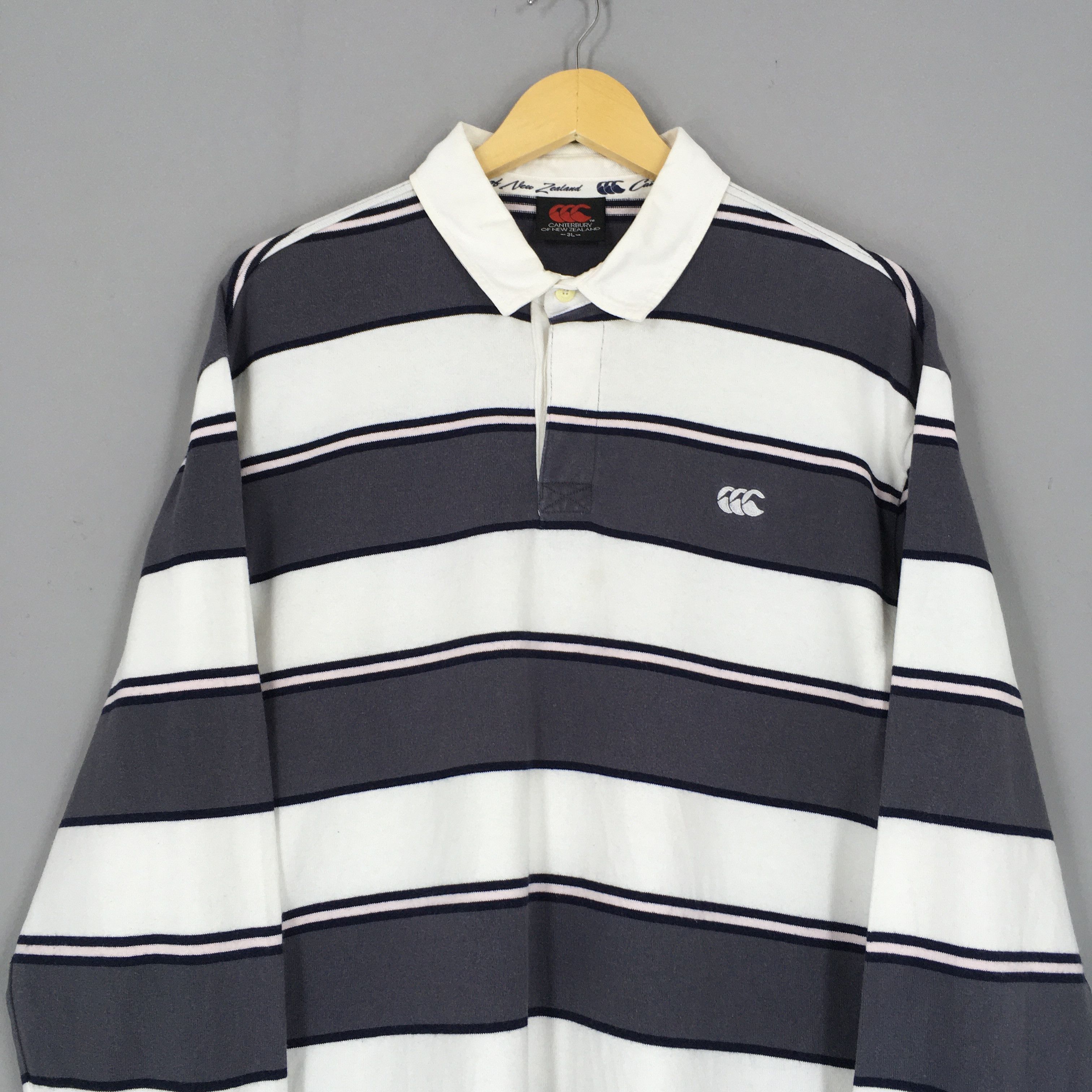 Canterbury of New Zealand × Vintage Vintage Canterbury Of New Zealand Striped Rugby Shirt XLarge Size US XL / EU 56 / 4 - 2 Thumbnail