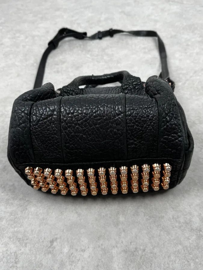 Alexander Wang Alexander Wang Black Studded Grained Leather Shoulder Bag Size ONE SIZE - 4 Thumbnail