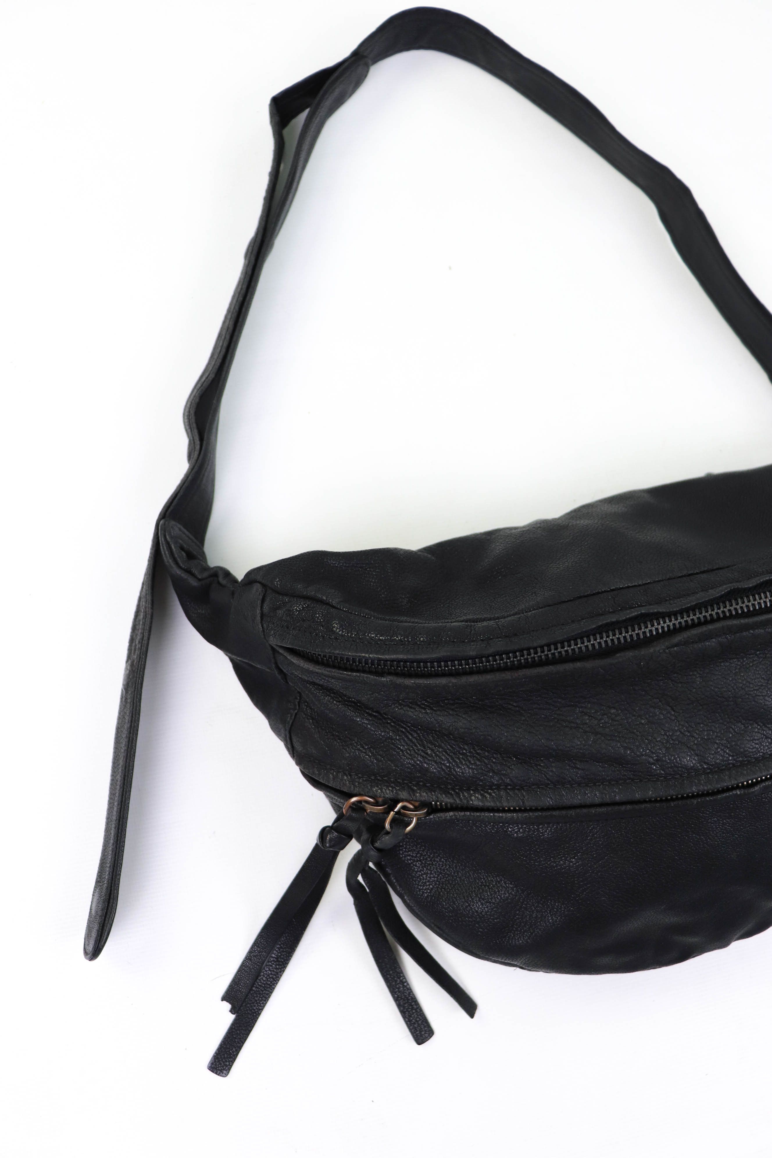 Genuine Leather YVONNE KONE (Womens?) Black Leather Oversized Albi Bum Bag Size ONE SIZE - 6 Thumbnail