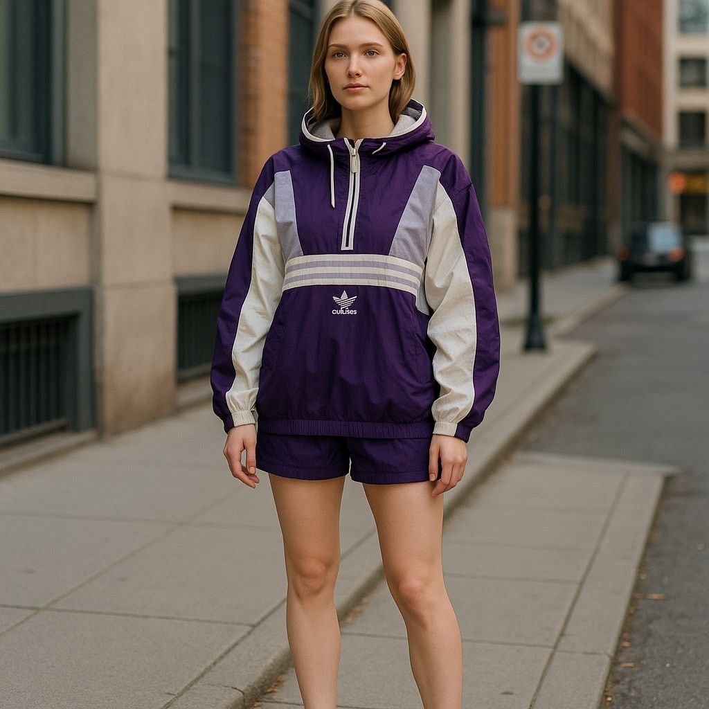 Adidas Adidas Purple and White Women's Jacket Size S / US 4 / IT 40 - 1 Thumbnail