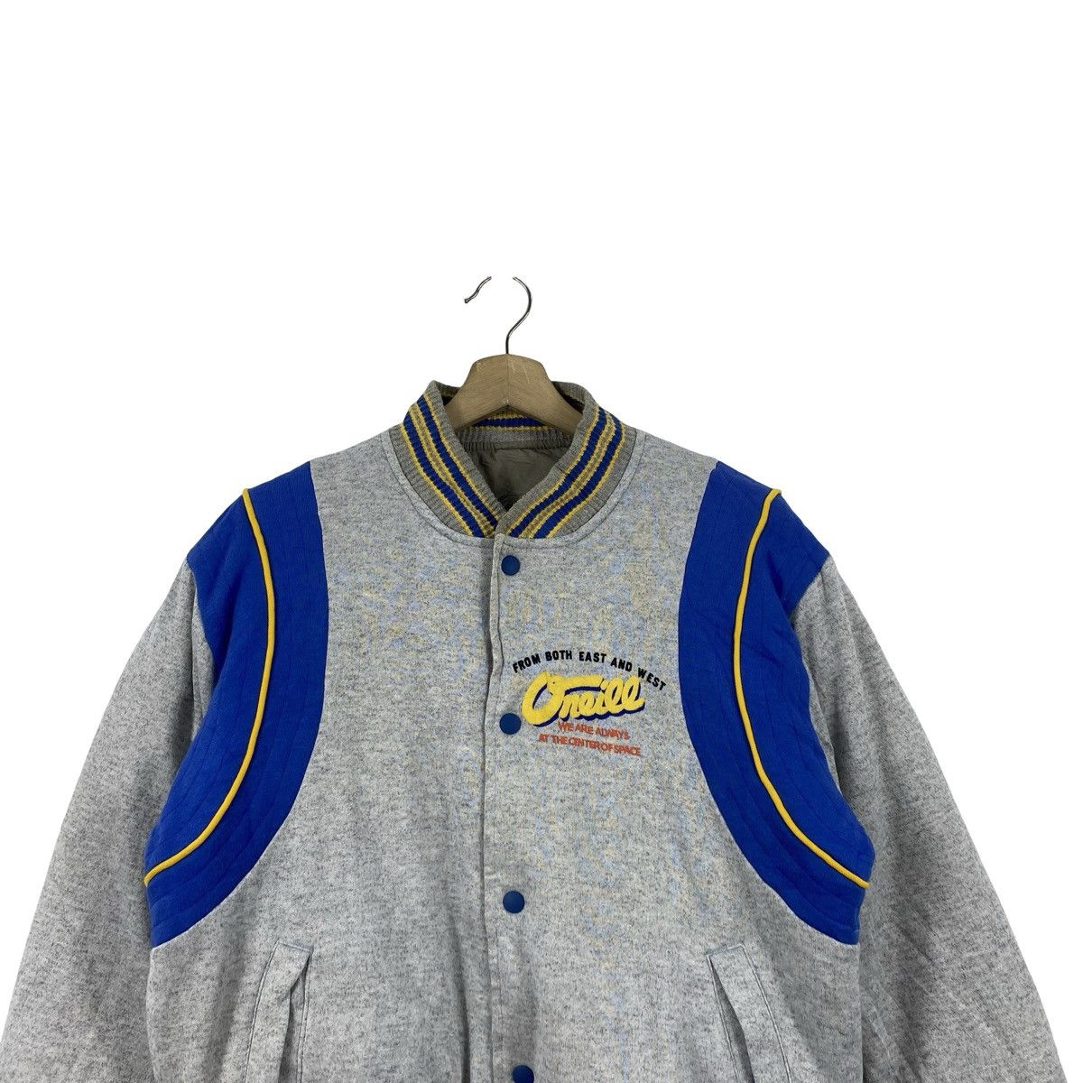 O'Neill Vintage O’NEILL VERSITY Bomber Jacket Snap Button Streetwear Size US L / EU 52-54 / 3 - 2 Thumbnail
