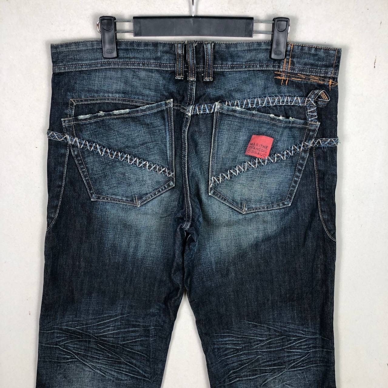 If Six Was Nine × Marithe + Francois Girbaud 2000s Marithe Francois Girbaud Distresses Ripped Jeans Size US 36 / EU 52 - 4 Thumbnail