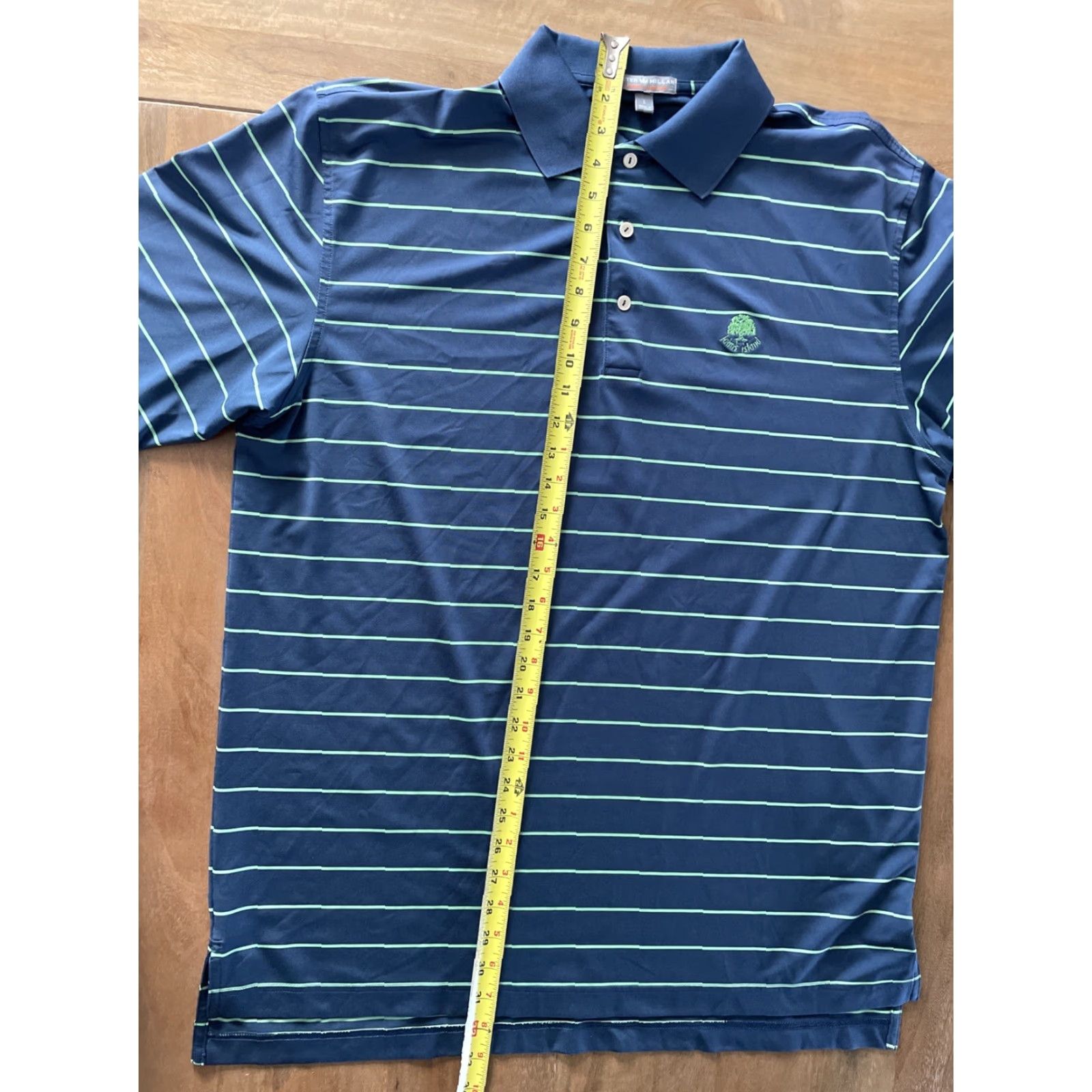 Peter Millar Peter Millar Summer Comfort Blue Striped Performance Golf Polo Men L Relaxed Shirt Size US L / EU 52-54 / 3 - 5 Thumbnail