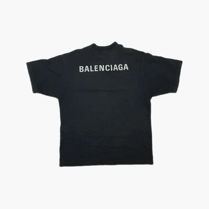 Balenciaga Balenciaga Black Logo Print Short Sleeve T-Shirt 0079-2507 Size US S / EU 44-46 / 1 - 2 Thumbnail