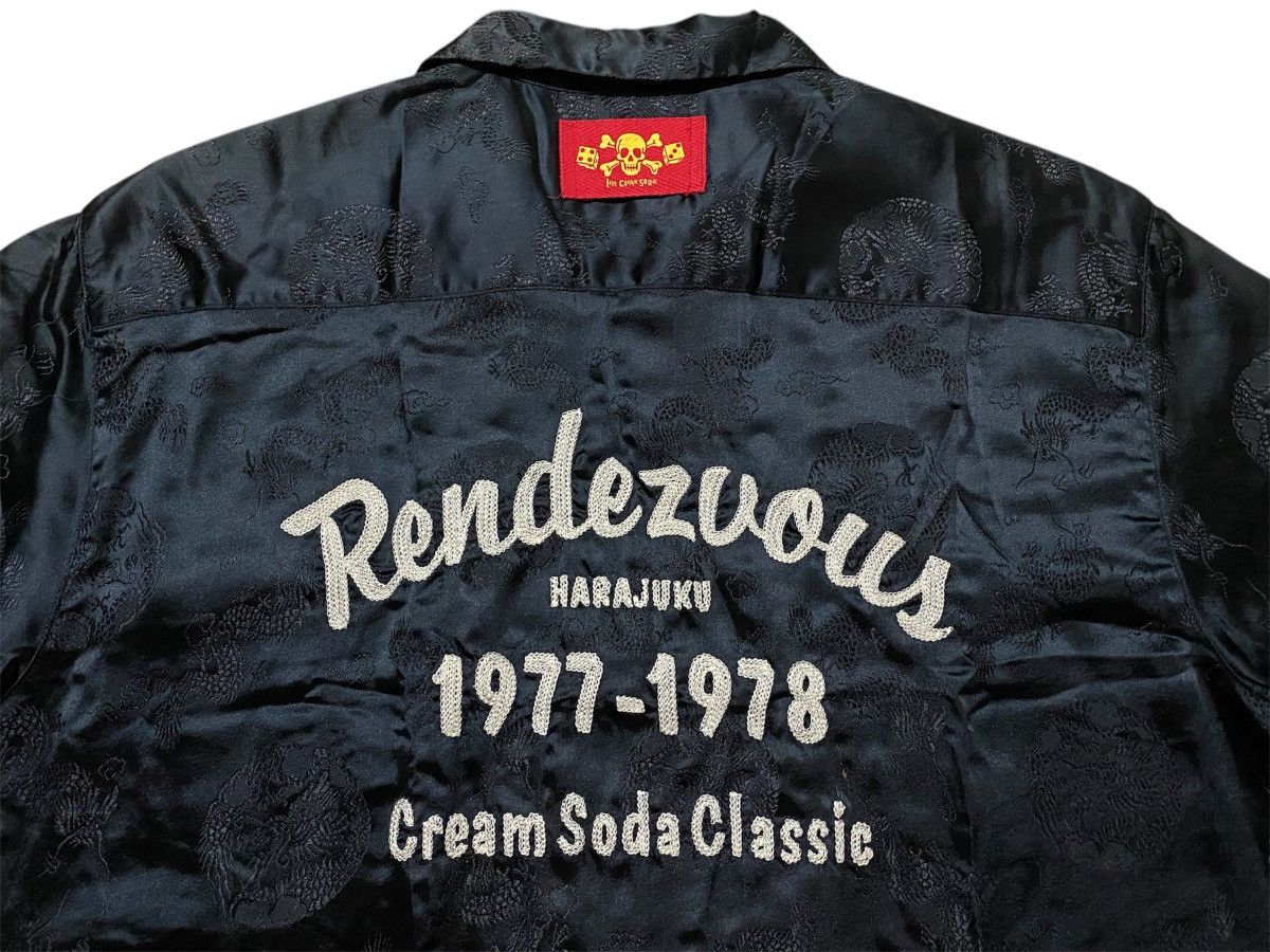 Japanese Brand × Vintage Vtg Cream Soda Motive Dragon Rayon Shirt Rockabilly Style Size US L / EU 52-54 / 3 - 13 Thumbnail