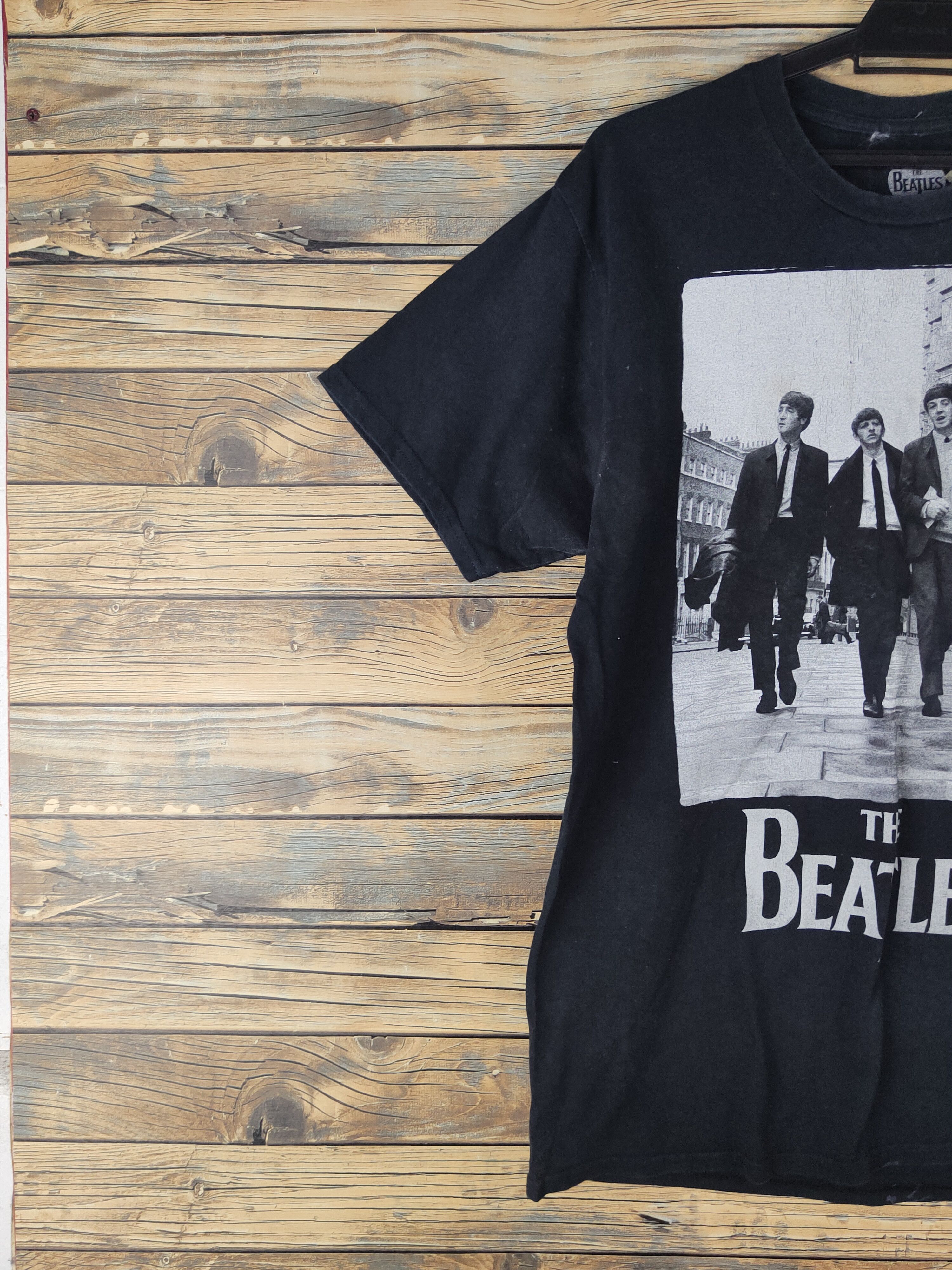 Band Tees × Japanese Brand DL The Beatles Black Short Sleeve T-shirt #2135 Size US L / EU 52-54 / 3 - 4 Thumbnail