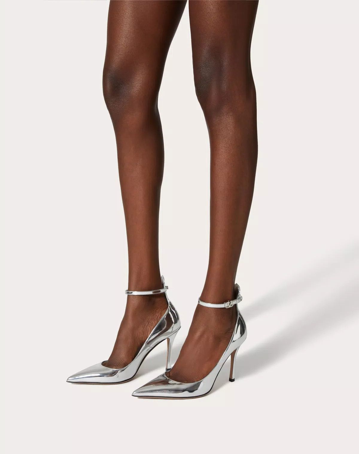 Valentino o1s1wg110426 Tan-Go Mirror Pumps in Silver Size US 11 / IT 41 - 6 Thumbnail