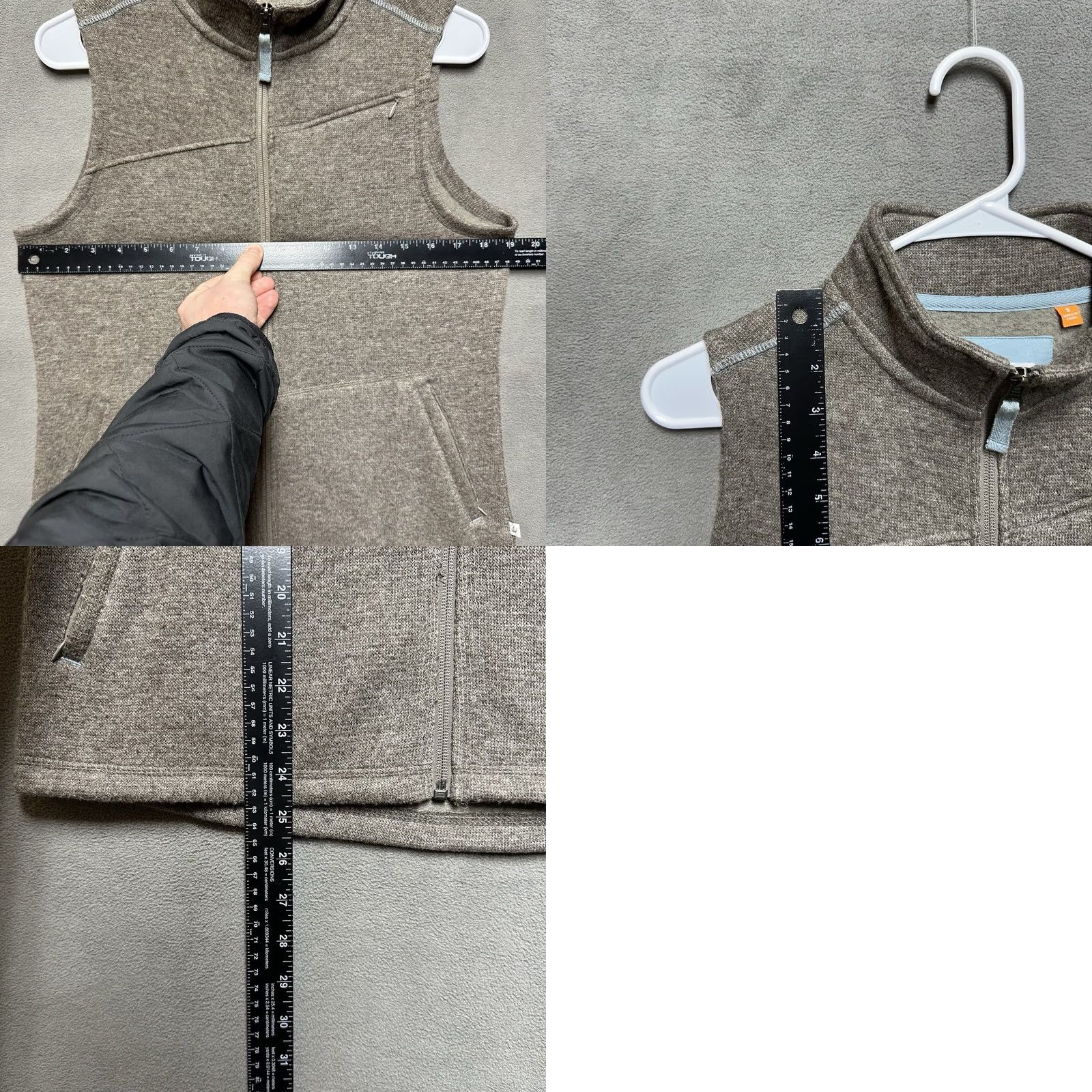 Orvis Orvis Vest Womens Small Brown/Beige Wool Blend Full Zip Sleeveless Pockets EUC Size S / US 4 / IT 40 - 9 Thumbnail