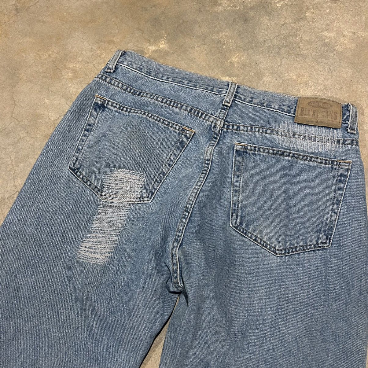 Old Navy Vintage 2000s Old Navy Sashiko Repaired Cone Mill Denim Size US 34 / EU 50 - 11 Thumbnail