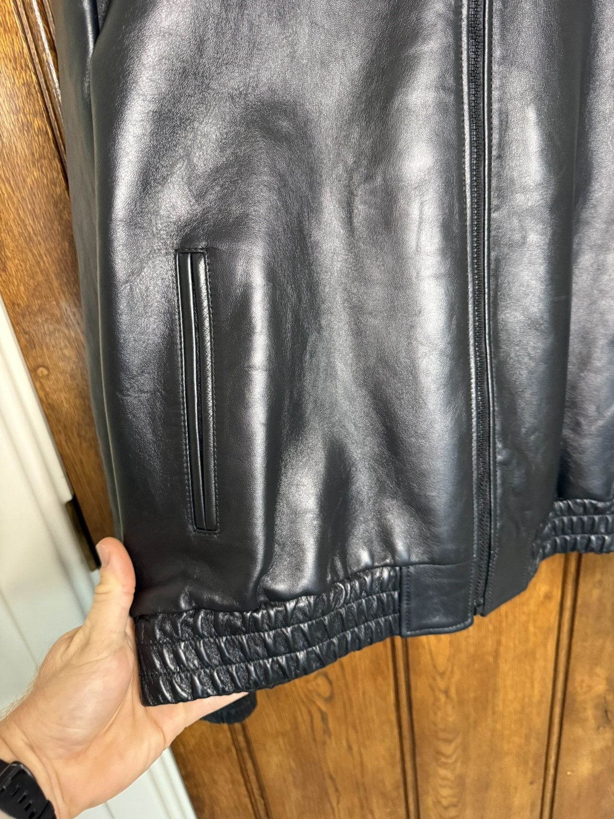 Celine FW24 Celine logo Triomphe leather tracksuit jacket 54 Hedi Size US L / EU 52-54 / 3 - 12 Thumbnail