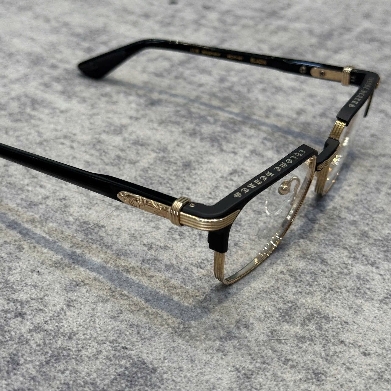 Chrome Hearts CHROME HEARTS BLAZIN MATTE BLACK / GOLD PLATED - BLACK - PLASTIC Size ONE SIZE - 3 Thumbnail