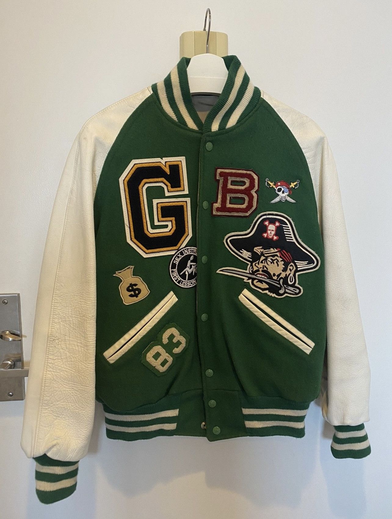 Vintage Guitar Boys Archive - Green Varsity Jacket Size US M / EU 48-50 / 2 - 1 Thumbnail