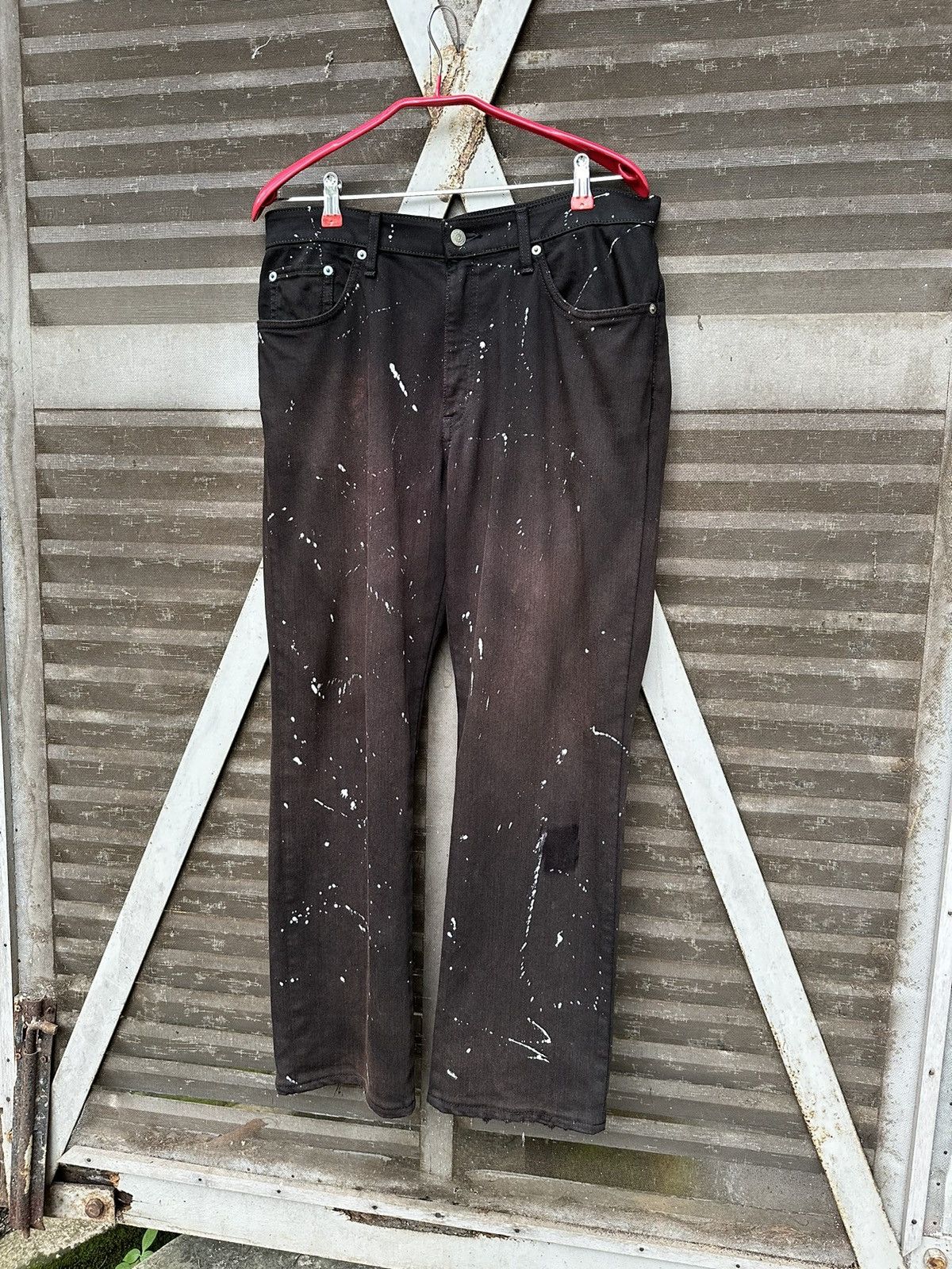 Edwin 👹Vintage Faded Lee Straight Cut Paint Splatter Pants Size US 32 / EU 48 - 11 Thumbnail