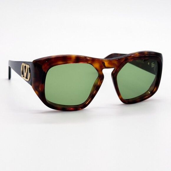 Valentino NEW VALENTINO SUNGLASSES VLS-179B HAVANA/GREEN GEOMETRIC WOM Size ONE SIZE - 3 Thumbnail