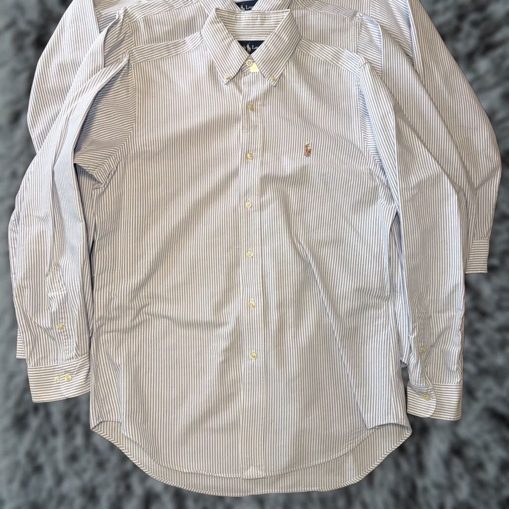Ralph Lauren Ralph Lauren Button Down Shirt Men’s 15 32/33 Classic Fit Striped Blue White Lot of 3 Size US M / EU 48-50 / 2 - 1 Thumbnail