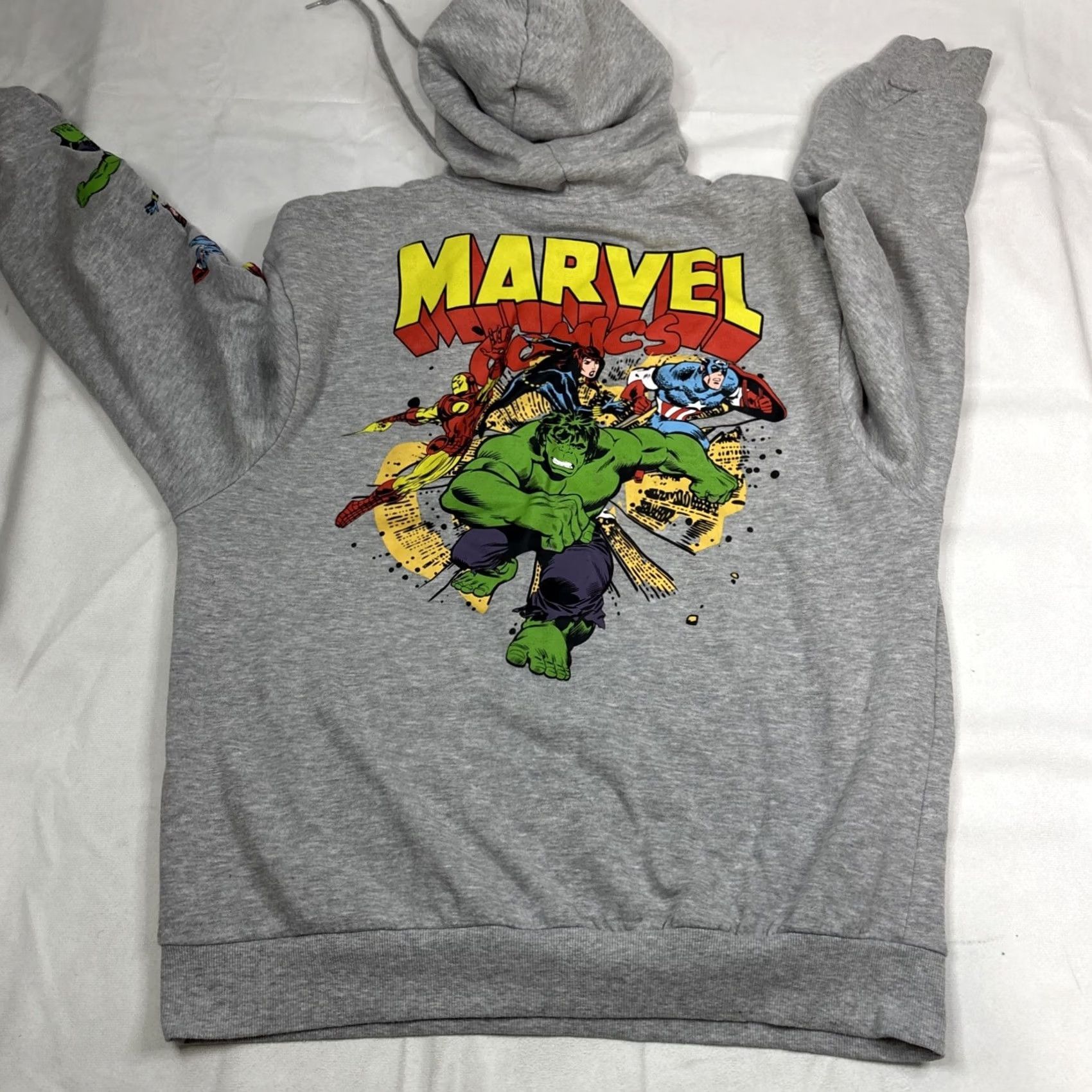 Vintage VINTAGE? Marvel Comics Pullover Hoodie Men’s XL Gray Original Avengers Seeve Back Graphic Size US XL / EU 56 / 4 - 6 Thumbnail