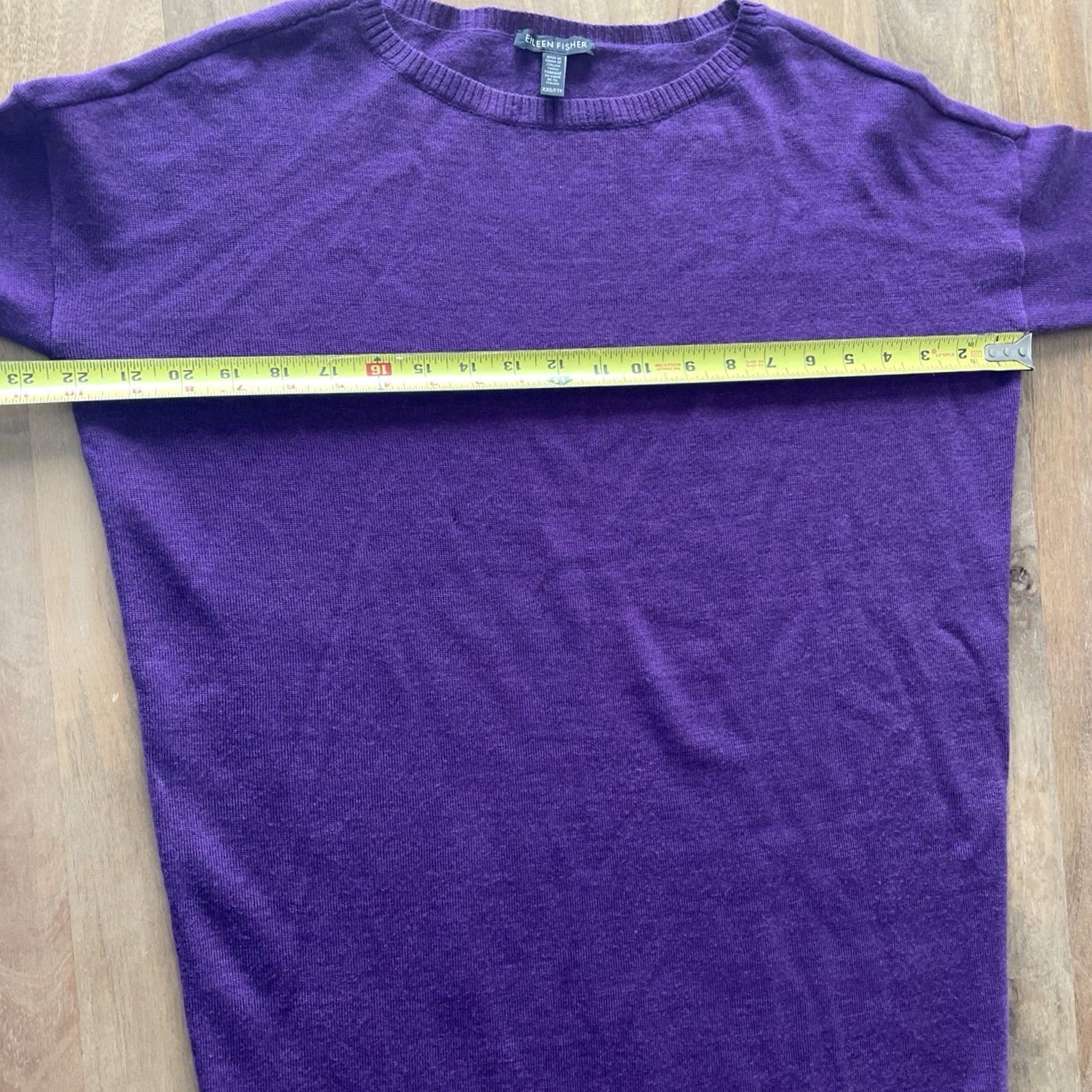 Eileen Fisher Eileen Fisher 100% Merino Wool Tunic Sweater Women XXS Purple Knit Round Neck Sweatshirt Shirt Blouse? Size XXS / US 00 / IT 34 - 7 Thumbnail