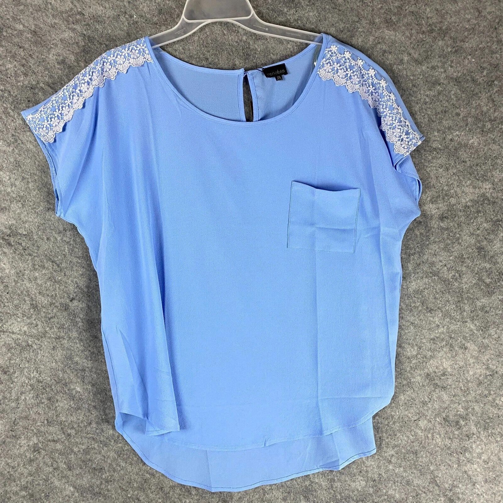 Other Zenobia Blouse 3XL Women's Half Sleeve Blue NWT Size 3XL / US 20-22 - 1 Thumbnail