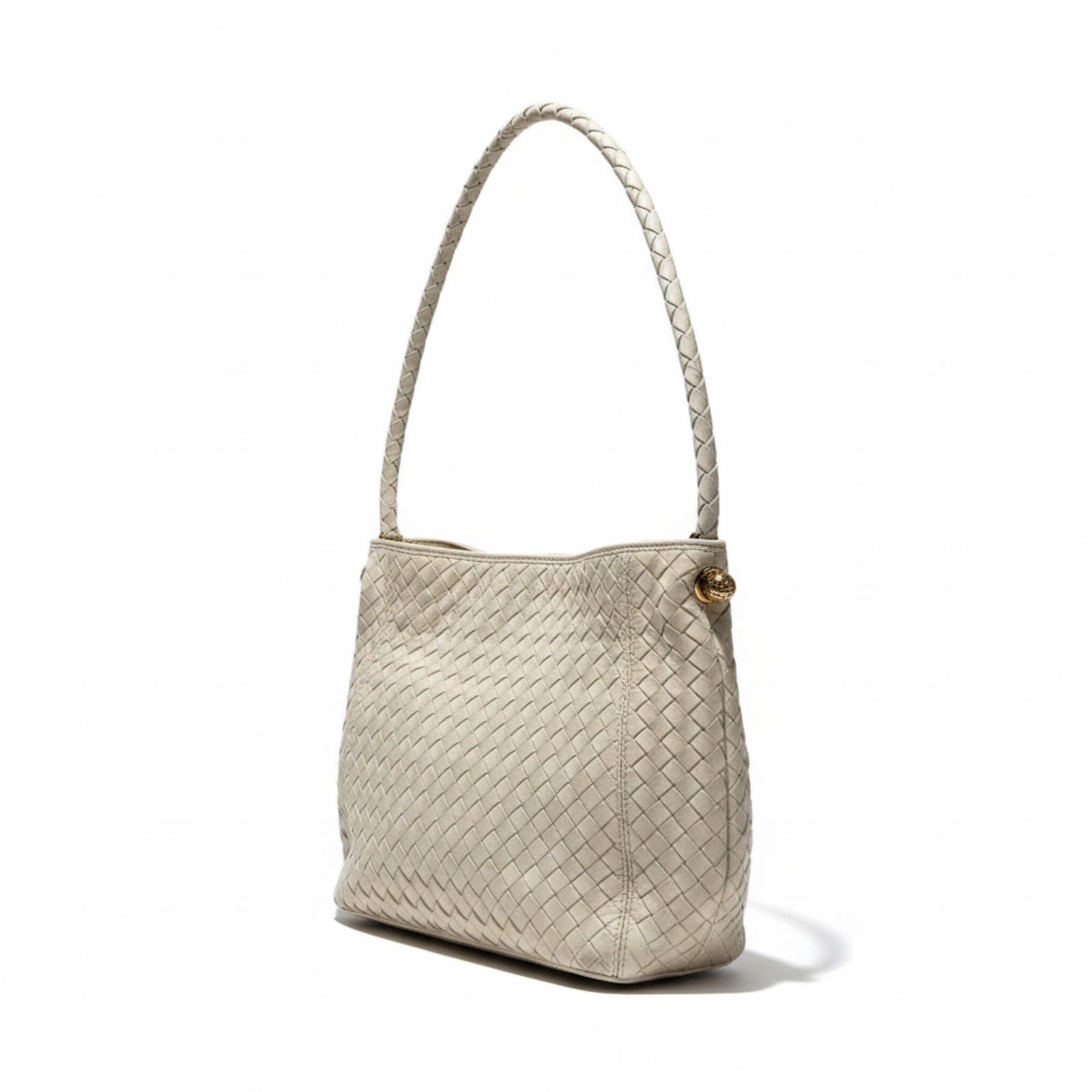 Bottega Veneta Bottega Veneta - Intrecciato Woven Leather Shoulder Bag in B Size ONE SIZE - 1 Thumbnail