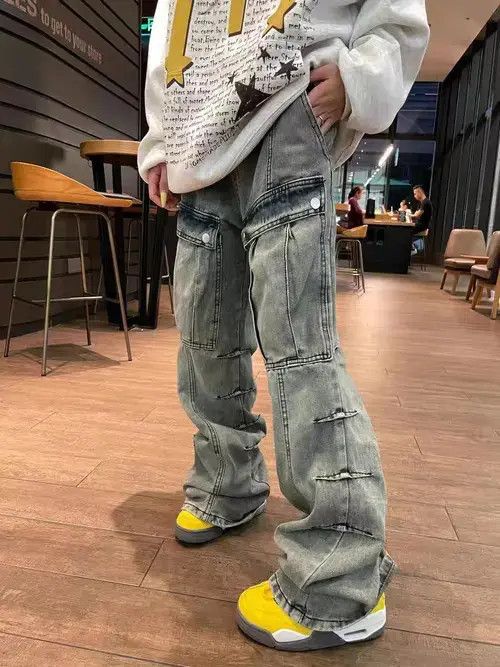 Japanese Brand × Jean Vintage street wash micro-flared jeans Size US 32 / EU 48 - 3 Thumbnail