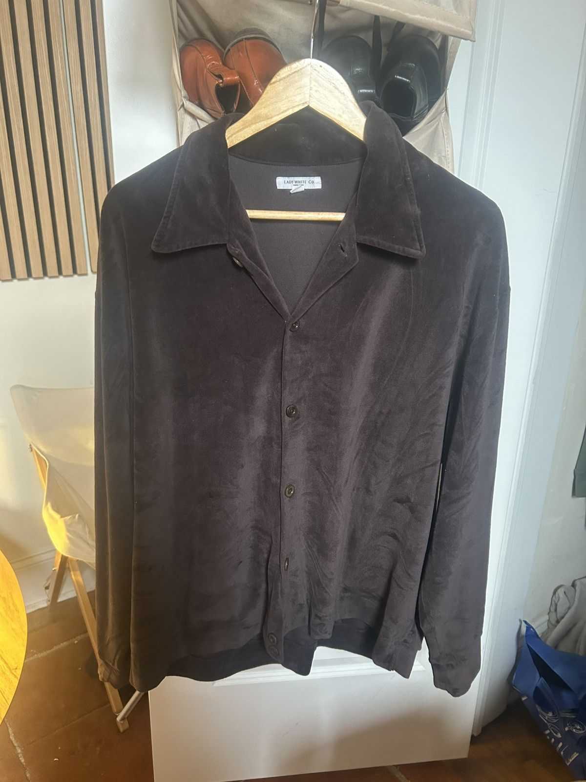 Lady White Co Camp Collar Long Sleeve Button Up