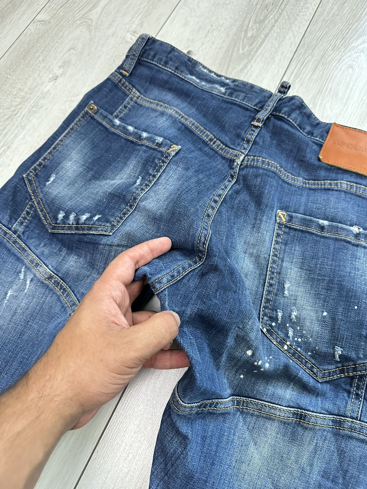 Dsquared2 Dsquared2 Tidy Biker Distressed Denim Jeans Pants (A033) Size US 34 / EU 50 - 21 Thumbnail