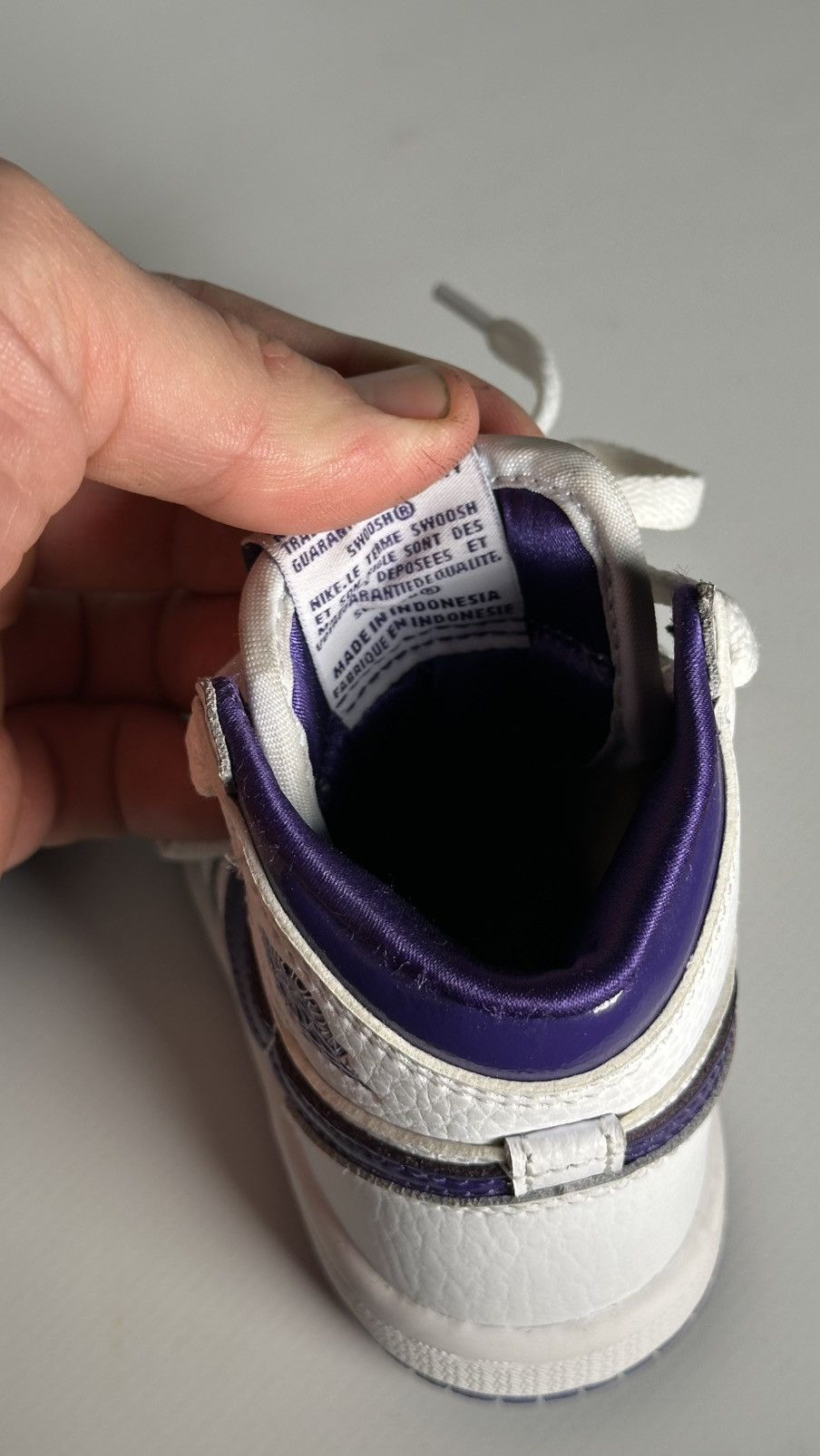 Nike Nike Air Jordan 1 Retro High OG TD 'Court Purple kids 5 size Size US 5 / EU 37 - 8 Thumbnail