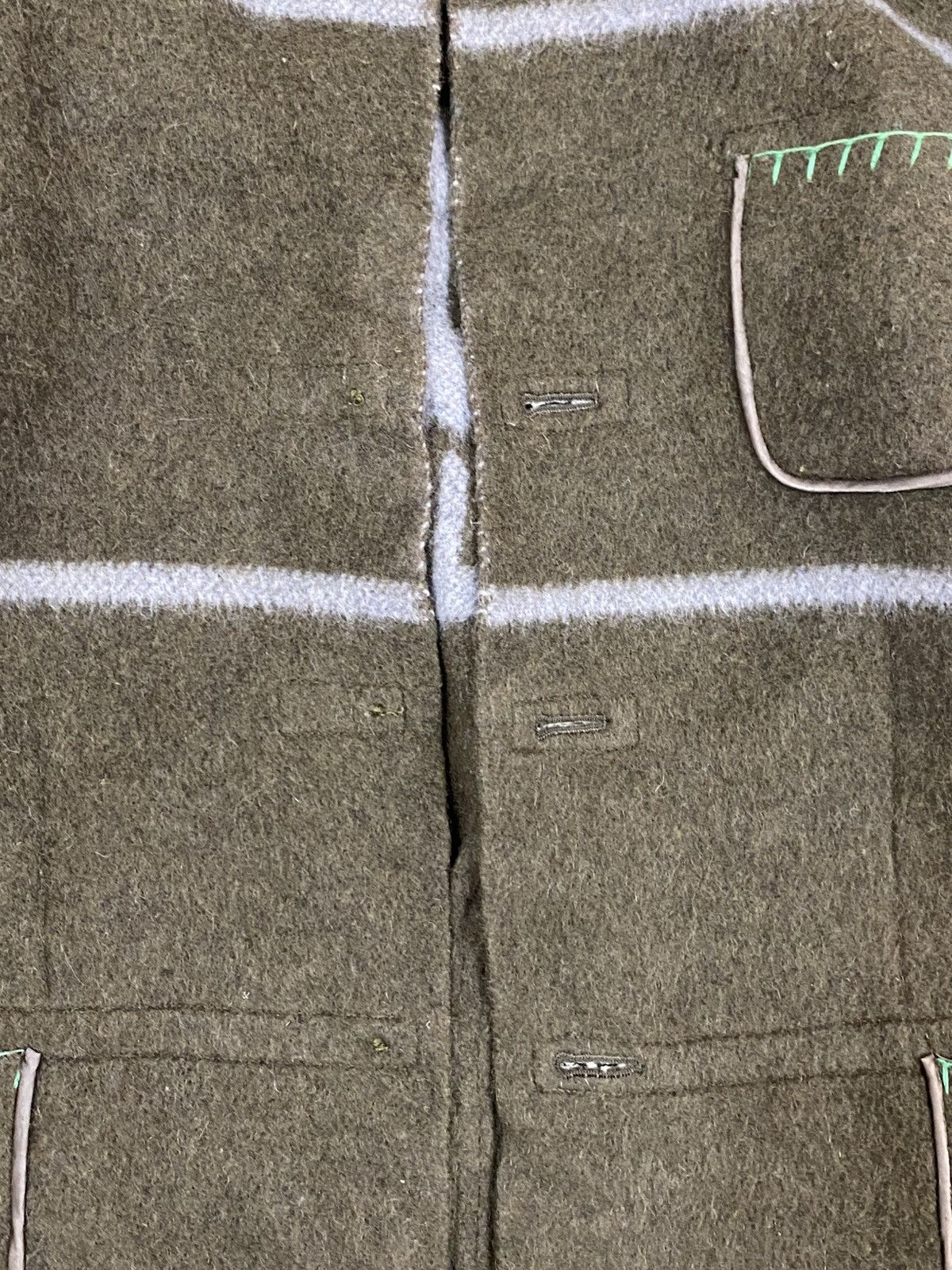 Vintage German Military Wool Coat - Bundes-Eigentum, Woolen Jacket Size US S / EU 44-46 / 1 - 14 Thumbnail