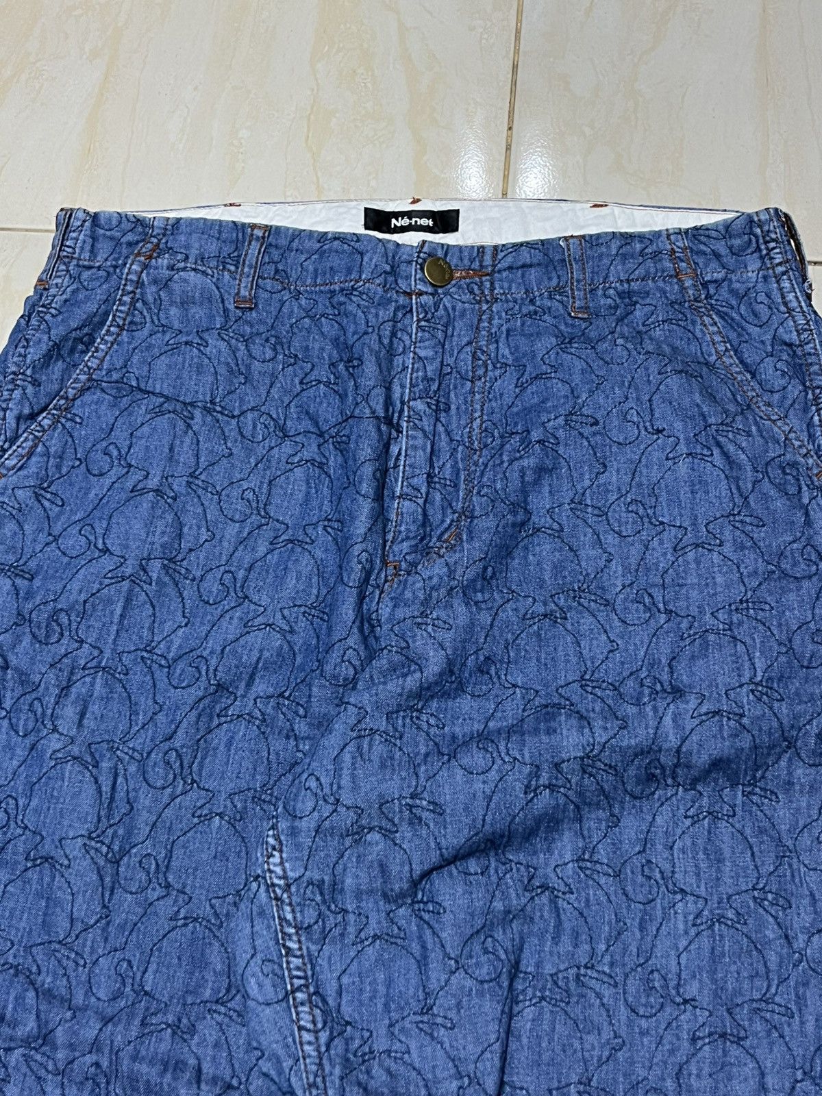 Ne-Net Issey miyake - Ne-net embroidery Indigo denim Size US 32 / EU 48 - 2 Thumbnail